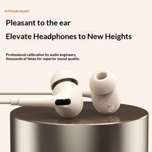 Écouteurs intra-auriculaires filaires couleur macaron minimalistes avec annulation active du bruit (ANC) et chargement Type-C pour usage quotidien, gaming et diffusion <span class=keywords><strong>en</strong></span> direct - Product Image 2
