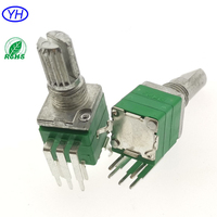 Personalizado 9mm RK097 RV097 montaje en PCB vertical 10K 20K 50k 100k 500K potenciómetro de interruptor giratorio con interruptor