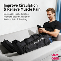 Bottes de massage de récupération par compression d'air pour la physiothérapie, à commande manuelle filaire, pour le soulagement de la douleur – Vente chaude