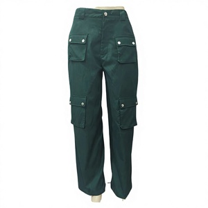 <b>Men's</b> Canvas <b>Cargo</b> Pants in <b>Brown</b> Multi-Pocket Design Straight Mid Waist Breathable Oversized Casual Urban Style Loose Leg - Product Image 2