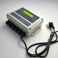 Medidor de Flujo Ultrasónico Digital DC8~36V AC85~264V IP68, Medidor de Flujo Ultrasónico Portátil Compatible con 4~20mA