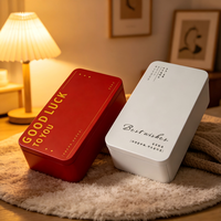 Boîtes en étain rectangulaires mates personnalisables pour bonbons, biscuits, matcha, café et thé en poudre, épices, emballage