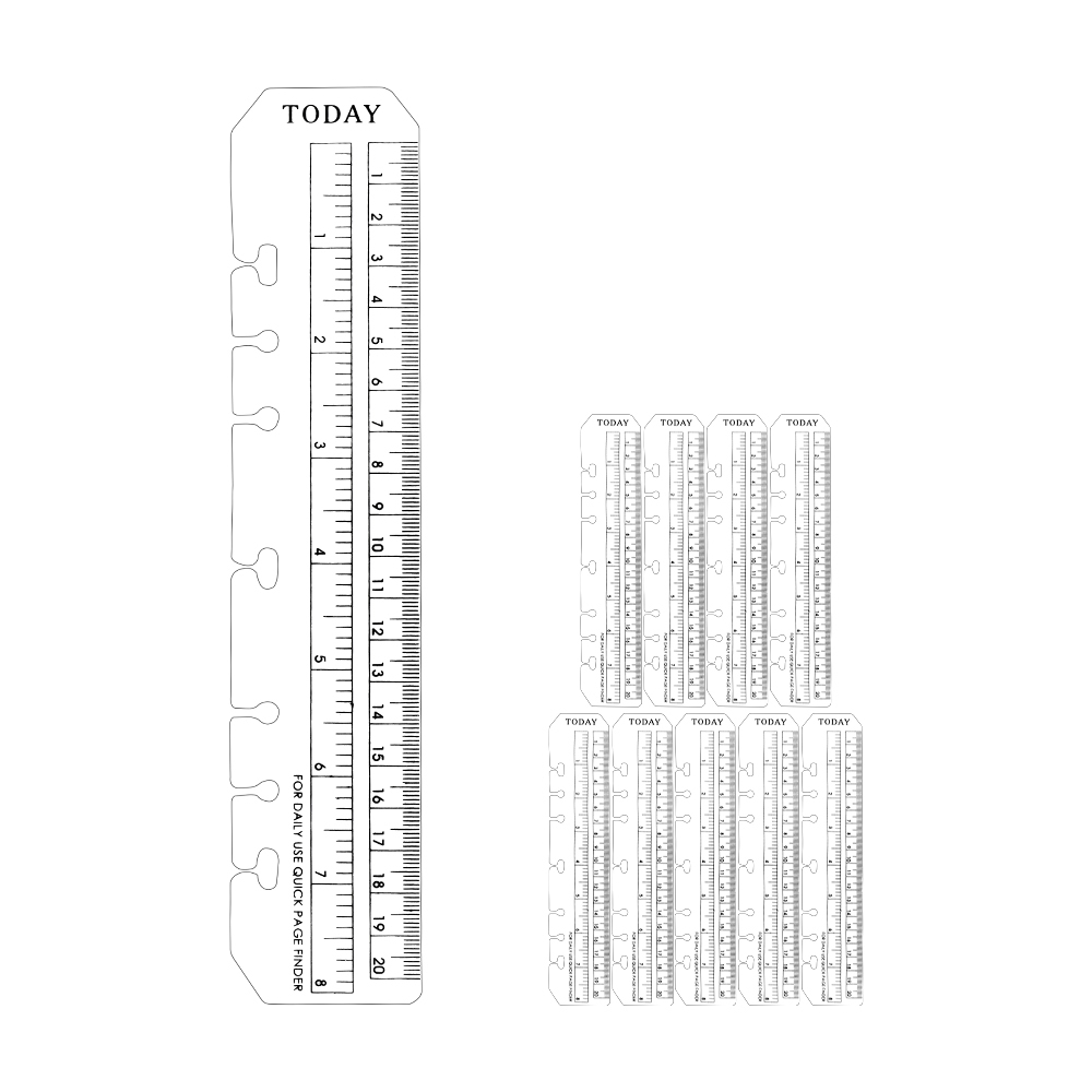 A5 A6 A7 Plastic Bookmark Ruler - Clear Divider & Measuring Tool