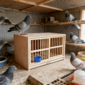 Gabbia per Allevamento Piccioni Pieghevole in Legno di Pino di Alta Qualità, Ecologica e Traspirante, Casetta per Uccelli da Esterno Facile da Montare - Product Image 5