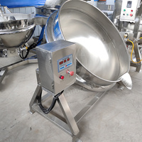 OCEAN Marmite de cuisson électrique à vapeur et gaz GPL de 500 L, à double enveloppe inclinable, avec agitateur, pour confiture