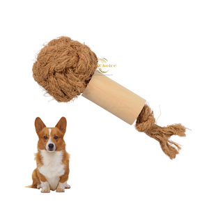 Juguete ecológico de madera de café para perros con cuerda resistente para masticar, entrenar y hacer ejercicio. - Product Image 2
