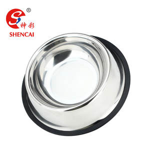 Alta Qualidade De Aço Inoxidável Inferior Eco-friendly Não-Slip Pet <span class=keywords><strong>Bowl</strong></span> Anel De Borracha Lovely Pet Alimentador Beber Tigela para Gatos Cães - Product Image 1