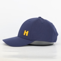 Sombrero Polo de 6 paneles de invierno para hombre, gorra deportiva de poliéster transpirable de estilo callejero americano a la moda con letras bordadas en 3D