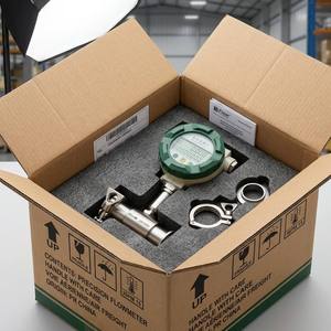 Débitmètre intelligent en acier inoxydable, jauge de débit numérique de type tri-clamp pour la mesure des liquides dans les pipelines industriels - Product Image 2