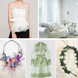 Ancho 150 cm poliéster sólido Organza tela <span class=keywords><strong>transparente</strong></span> <span class=keywords><strong>tul</strong></span> Malla tela para vestido falda cortina cinta accesorio - Product Image 3