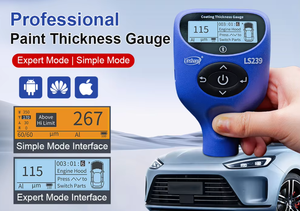 เครื่องวัดความหนาผิวเคลือบ LS239 ระดับมืออาชีพ 0.0-5000μm รุ่นอัปเกรด เครื่องทดสอบสีรถยนต์ จอแสดงผลสามสี ความแม่นยำสูง - Product Image 2