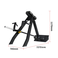 Mesin Rowing T-Bar Incline Level untuk Peralatan Gym Baja Komersial