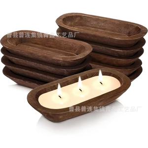Wooden <b>Storage</b> <b>Tray</b> Oval Shape For Desk Organization And Snack Display - Product Image 2