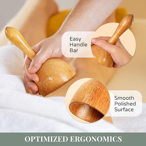 4 Massage werkzeuge aus Holz zur Körperform ung, zur Verbesserung der Durchblutung und Muskel entspannung - Product Image 6