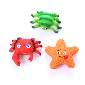 Komik yengeç Fishsar ve örümcek tüylü lateks Pet oyuncak köpekler için yavru köpek çiğneme oyuncakları - Product Image 3