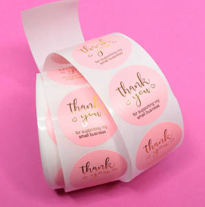 Logotipo de diseño personalizado, pegatinas de agradecimiento para pequeños negocios - Product Image 1