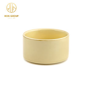 ชามใส่ซอสถั่วเหลืองน้ำตาลพอร์ซเลน,พอร์ซเลนสีเซรามิกลายคัสตาร์ดแบบปรับแต่งได้สำหรับร้านอาหารในโรงแรมขายส่ง - Product Image 2