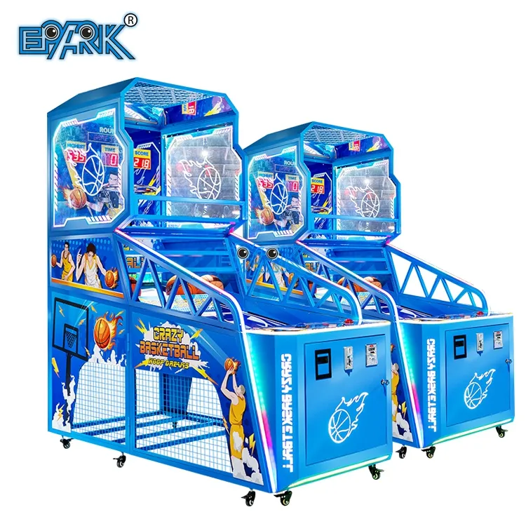 Máquinas de juegos de baloncesto Arcade electrónico para interiores para adultos Máquina de baloncesto que funciona con monedas