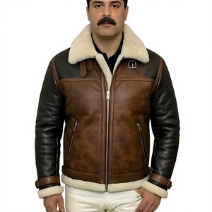 Chaqueta de Motocicleta Exclusiva para Hombre, de Cuero con Forro de Piel, Resistente, Gruesa, Cálida, Cómoda, Suave, a la Moda, Impermeable y Transpirable - Product Image 1