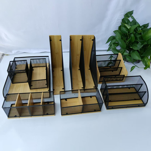 Tre và kim loại bàn tổ chức với bốn lớp thiết kế hiện đại cho văn phòng nhà đa chức năng lưu trữ - Product Image 6