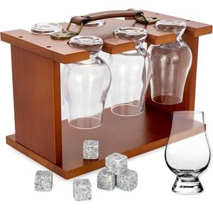 Estante de Madera para Vasos de Whisky <span class=keywords><strong>Glencairn</strong></span>, Juego de 6, Soporte de Secado y Almacenamiento - Product Image 1