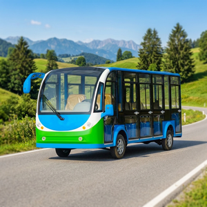2026 New Design Color Customized 14-Seater Enclosed Electric Sightseeing Bus Electric Tour Vehicle for Resort, Scenic Spot - Product Image 1
