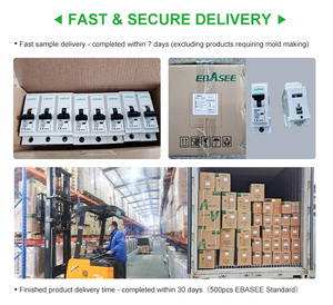 Disjoncteur enfichable EBASEE 1P 2P 3P 4P EBS1BP C32 C60 6-63A à montage sur panneau MCB 6kA |   IEC 60898 avec certificat CE - Product Image 5