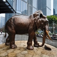 Sculpture d'éléphant en cuivre sur mesure, grande taille, sculptée à la main, statues en bronze et laiton, artisanat métallique à vendre