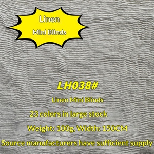 LH038 #   <span class=keywords><strong>Tissu</strong></span> Brocart Occultant Lourd en Rayonne, Nylon, <span class=keywords><strong>Lin</strong></span> et Soie Noire, 23 Couleurs, 100g, pour Manteaux, Chemises, Robes et Vêtements Féminins - Product Image 1