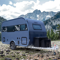 Nouvelle mini caravane de camping tout-terrain avec intérieur modulaire, rangement intelligent, petite caravane hybride de voyage avec emballage