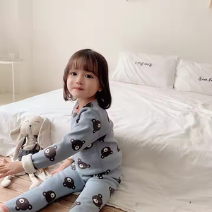 Ensemble personnalisé pour filles Équipe de créateurs et Pyjamas pour bébés filles en usine Vêtements de nuit pour la maison pour enfants - Product Image 3