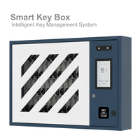 Caja Fuerte Inteligente de 50 Llaves, Sistema de Gestión de Llaves Inteligente, Lector RFID de Pared, Protección de Seguridad con Huella Dactilar y Reconocimiento Facial