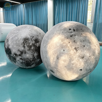 Boule de lune gonflable avec lumière LED, modèle de lune gonflable géant pour la décoration d'événements, exposition d'astronomie, festival de musique