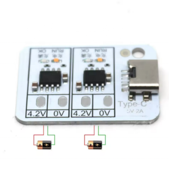 Type-C USB 1S 1A Lithium Battery Charging Module 18650 Li-ion Lithium Battery 3.7V 4.2V 2-Way Batteries Charger