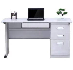 Steel office computer desk with 3 drawers metal office equipment work station office equipment desk Ofis masasi biurko mesa