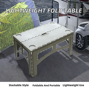 Moderner, Langlebiger PP Stapelbarer Leichtgewichtiger Klapptisch für den Außenbereich, Hotel & Camping, Tragbarer <span class=keywords><strong>Archerfish</strong></span>-Tisch - Product Image 2