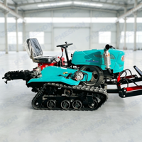 Mini Tractor Diesel de Alta Calidad de 35 HP, Autopropulsado, Cultivador Rotatorio para Uso en Pequeñas Granjas y Jardines