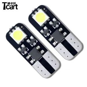 Tcart Porta luce lampada di Coda W5W 194 5050 2smd canbus decodifica super luminoso lampada Da Lettura bianco di alluminio 12v Universale t10 auto auto