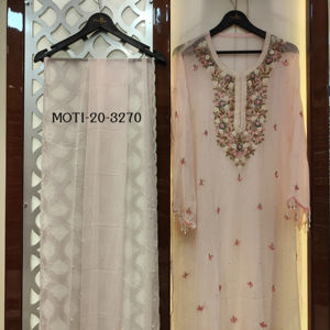 Costumes de créateur brodés à la main non cousus de la meilleure qualité vêtements indiens et pakistanais - Product Image 1