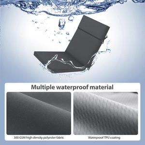 Coussin de chaise longue d'extérieur personnalisé, mousse haute résilience 28D, housse amovible imperméable, coussin de siège individuel pour canapé - Product Image 2