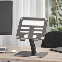 Support portatif d'ordinateur portable d'alliage d'aluminium support d'ordinateur portable d'accessoires de PC de transport facile avec le réglage d'angle pour l'application de bureau
