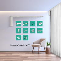 Kit de plongée pour rideau intelligent de balcon motorisé électrique en alliage d'aluminium DIY Wired KNX Rideau Stores pour fenêtre 3.2m Rideau Rail