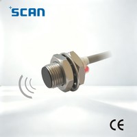 Capteur de proximité inductif en acier inoxydable, portée moyenne, blindé, IP67, 1 kHz, 10-30 V CC, M12, normalement ouvert, PNP, 4 mm