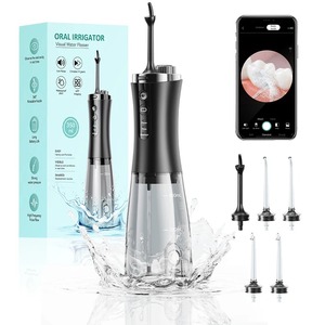 Irrigador Bucal Visual Recargable, Limpiador Dental Portátil de 350 ml con 5 Tipos de Boquillas, Chorro de Agua a Presión, Resistente al Agua IPX7 - Product Image 1