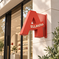 Enseigne lumineuse LED Gozone en lettres acryliques rouges pour façade de magasin, sur mesure, étanche IP65 et garantie de 2 ans