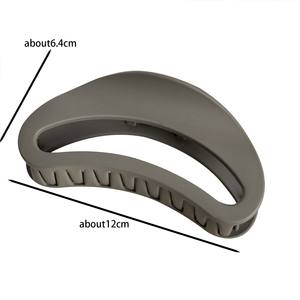 Barrette <span class=keywords><strong>à</strong></span> cheveux vintage française de couleur unie, marque JJJ, mode, 12 cm, en plastique creux en forme de croissant, vente en gros, accessoires pour cheveux d'usine - Product Image 6