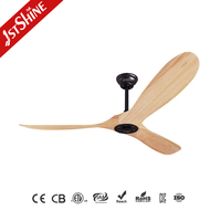 Ventilador de Techo Inteligente 1stshine con Control por Voz Mediante Aplicación Wifi, Aspas de Madera Maciza, Diseño Moderno, Eficiente para el Hogar