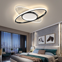 Plafonnier LED moderne avec couvercle en acrylique et structure en fer pour chambre à coucher, salon, couloir, balcon et bureau