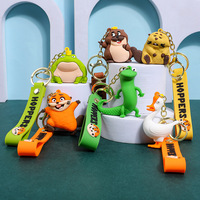 Llavero de PVC de silicona 3D de la serie de películas HOPPERS, Programa de Transformación del Castor, Colgante de Animación de Dibujos Animados Bonito, Regalo Festivo