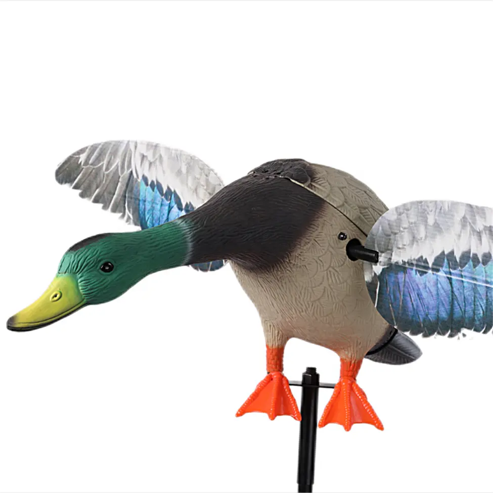 Jacht Groothandel 6 V Motor Eend Decoy Plastic Groen Hoofd Duck Hunting Decoy Eend Met Spinning Vleugels Van Xilei